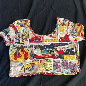 Forever 21 marvel crop top